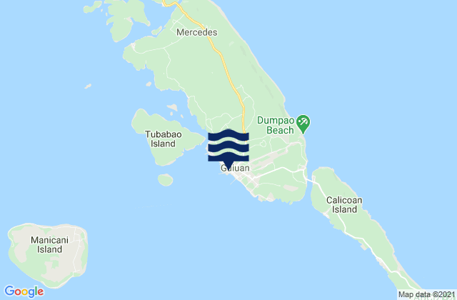 Karte der Gezeiten Guiuan, Philippines