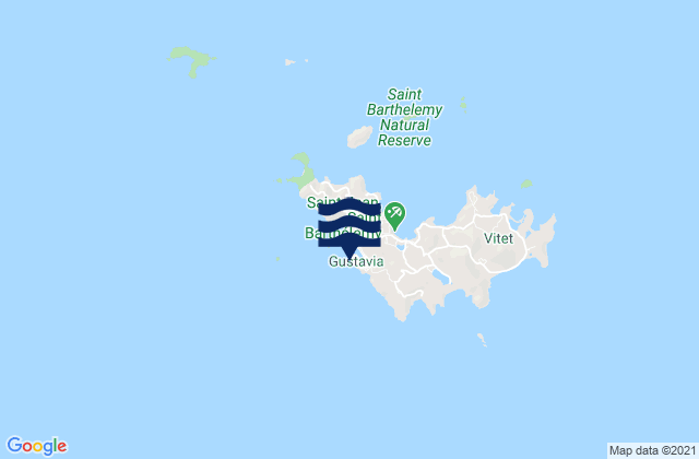 Karte der Gezeiten Gustavia (Saint Barthelemy), U.S. Virgin Islands