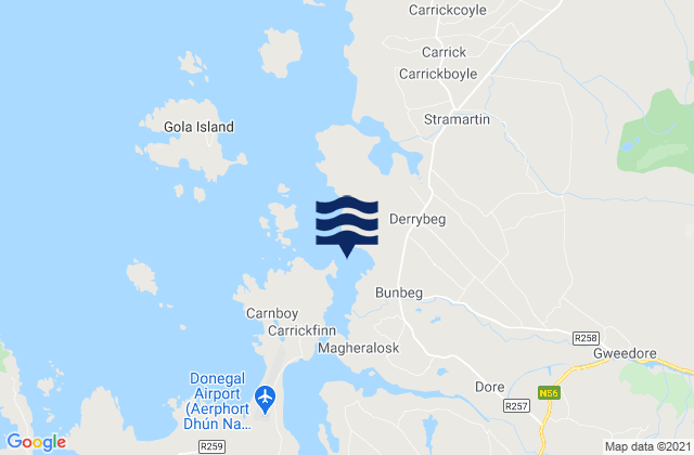 Karte der Gezeiten Gweedore Harbour, Ireland
