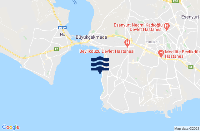 Karte der Gezeiten Gürpınar, Turkey