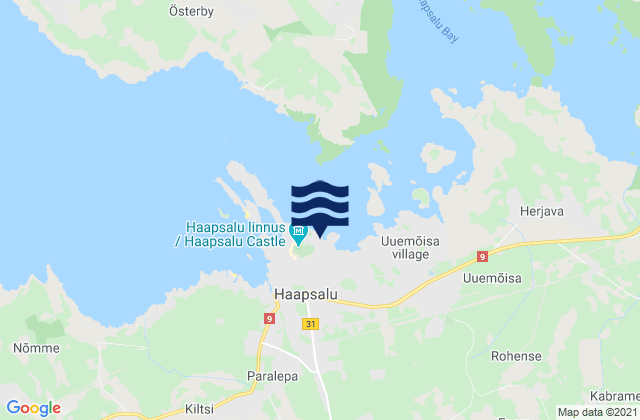 Karte der Gezeiten Haapsalu, Estonia