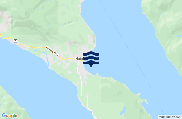 Karte der Gezeiten Haines Inlet, United States