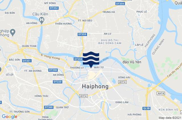 Karte der Gezeiten Haiphong, Vietnam