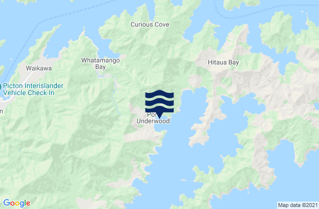 Karte der Gezeiten Hakahaka Bay, New Zealand
