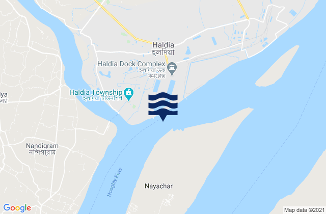 Karte der Gezeiten Haldia, India