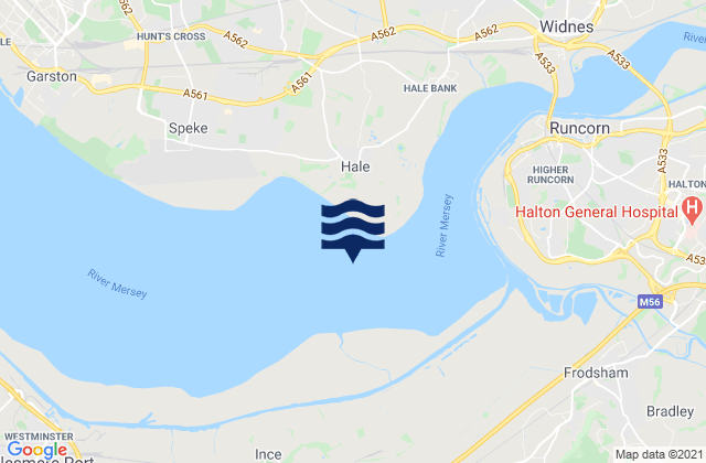 Karte der Gezeiten Hale Head, United Kingdom