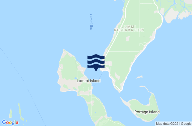 Karte der Gezeiten Hale Passage 0.5 mile SE of Lummi Point, United States