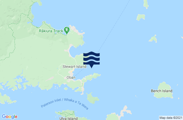 Karte der Gezeiten Half Moon Bay, New Zealand
