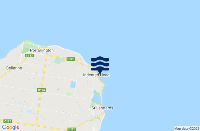 Karte der Gezeiten Half Moon Bay, Australia