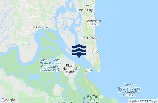 Karte der Gezeiten Halfmoon Island, United States