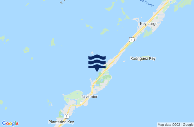 Karte der Gezeiten Hammer Point Key Largo Florida Bay, United States