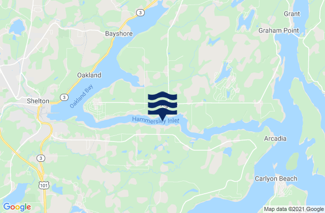 Karte der Gezeiten Hammersley Inlet, United States