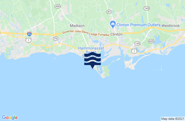 Karte der Gezeiten Hammonasset Beach, United States