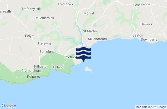 Karte der Gezeiten Hannafore Beach, United Kingdom