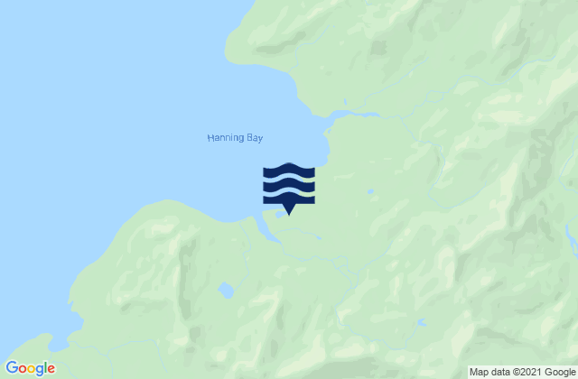 Karte der Gezeiten Hanning Bay, United States
