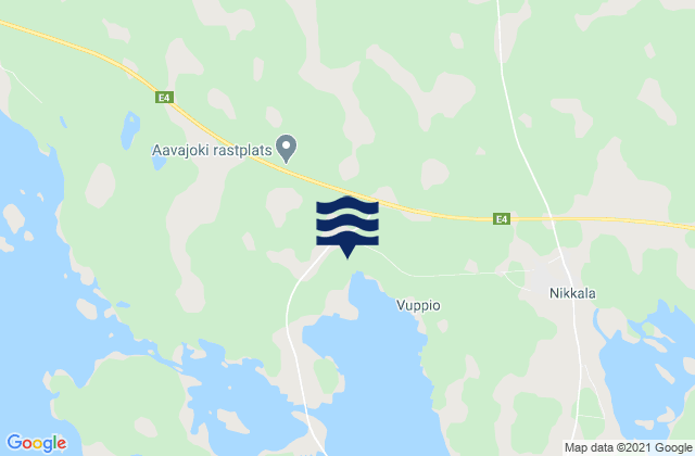 Karte der Gezeiten Haparanda Kommun, Sweden