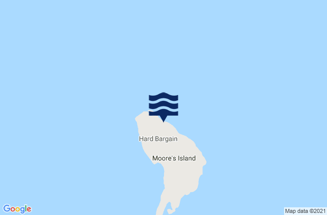 Karte der Gezeiten Hard Bargain, Bahamas