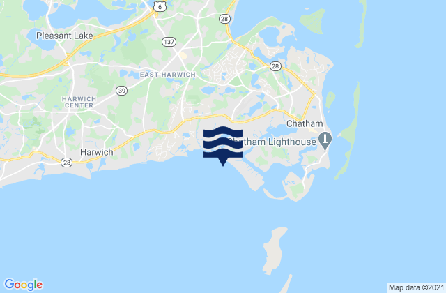 Karte der Gezeiten Hardings Beach Chatham, United States