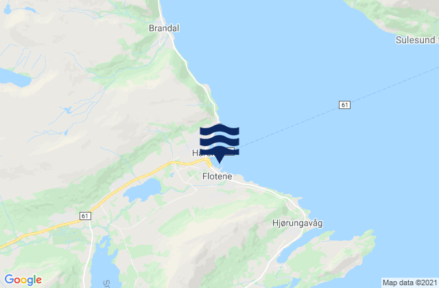 Karte der Gezeiten Hareid, Norway