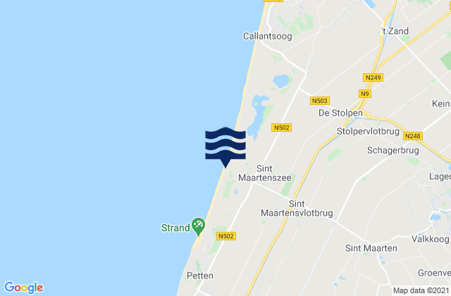 Karte der Gezeiten Harenkarspel, Netherlands