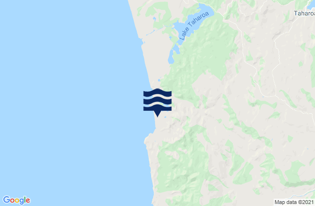 Karte der Gezeiten Harihari Beach, New Zealand