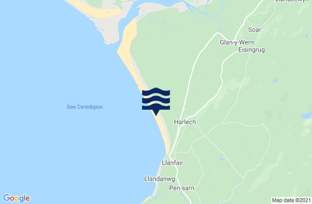 Karte der Gezeiten Harlech Beach, United Kingdom