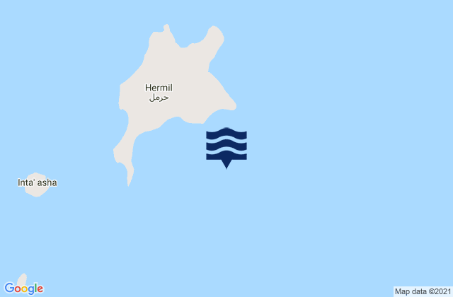 Karte der Gezeiten Harmil Island, Eritrea