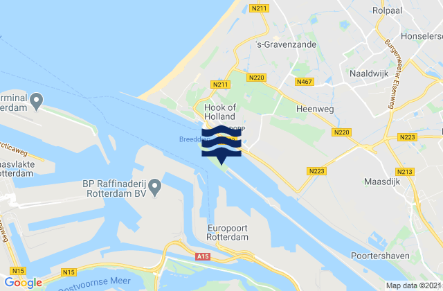 Karte der Gezeiten Harmsenbrug, Netherlands
