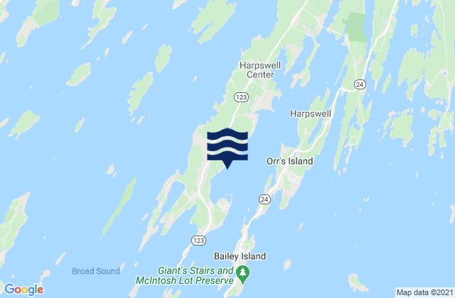 Karte der Gezeiten Harpswell Harbor, United States
