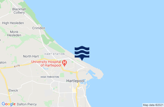 Karte der Gezeiten Hartlepool North Sands Beach, United Kingdom