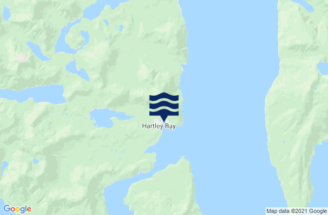 Karte der Gezeiten Hartley Bay, Canada