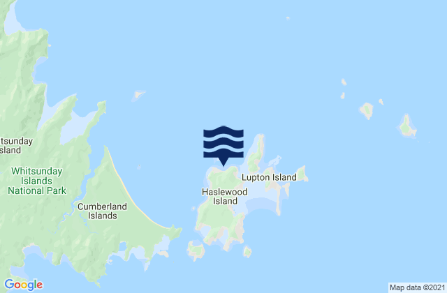 Karte der Gezeiten Haslewood Island, Australia
