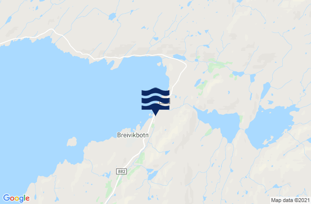 Karte der Gezeiten Hasvik, Norway