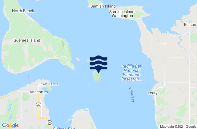 Karte der Gezeiten Hat Island, United States