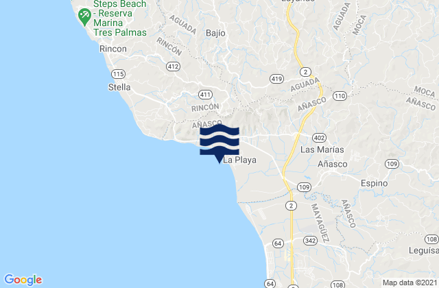 Karte der Gezeiten Hatillo Barrio, Puerto Rico