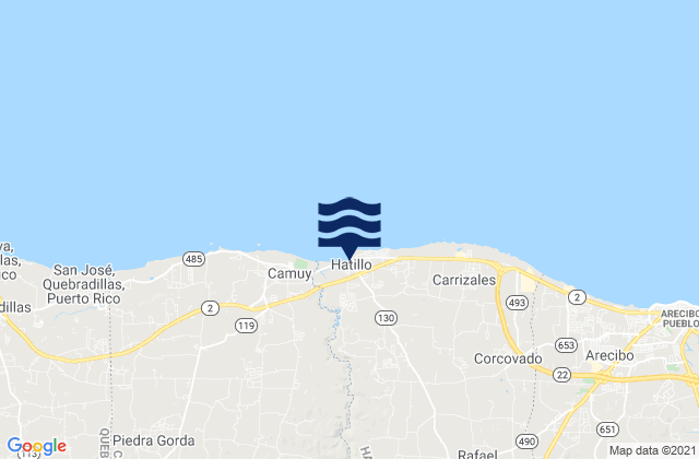 Karte der Gezeiten Hatillo, Puerto Rico