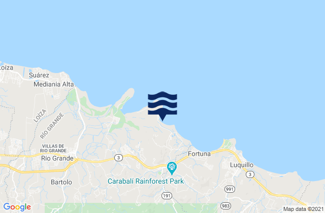 Karte der Gezeiten Hato Candal, Puerto Rico