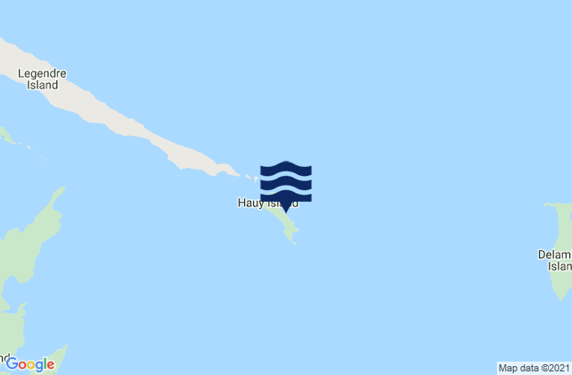 Karte der Gezeiten Hauy Island, Australia