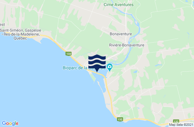 Karte der Gezeiten Havre de Beaubassin, Canada