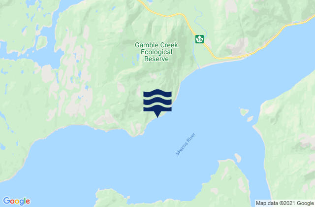 Karte der Gezeiten Haysport, Canada