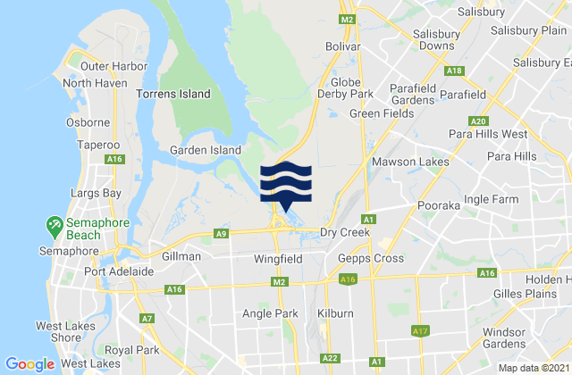 Karte der Gezeiten Hazelwood Park, Australia