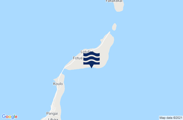 Karte der Gezeiten Ha‘apai, Tonga