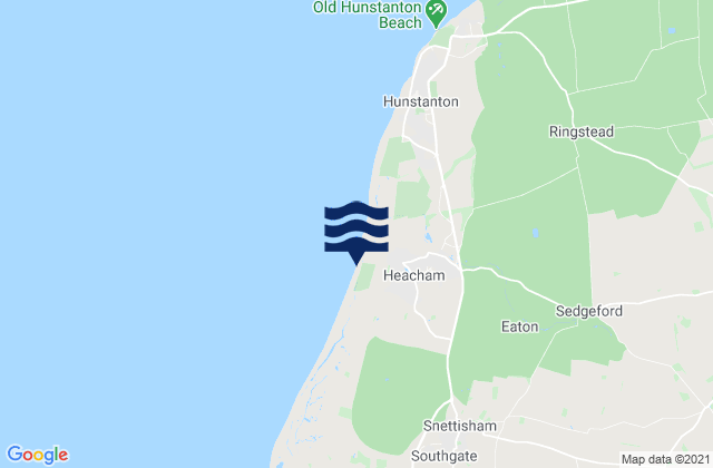 Karte der Gezeiten Heacham Beach, United Kingdom