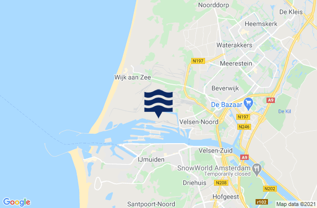 Karte der Gezeiten Heemskerk, Netherlands
