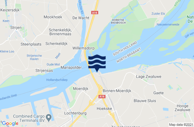 Karte der Gezeiten Heesbeen, Netherlands