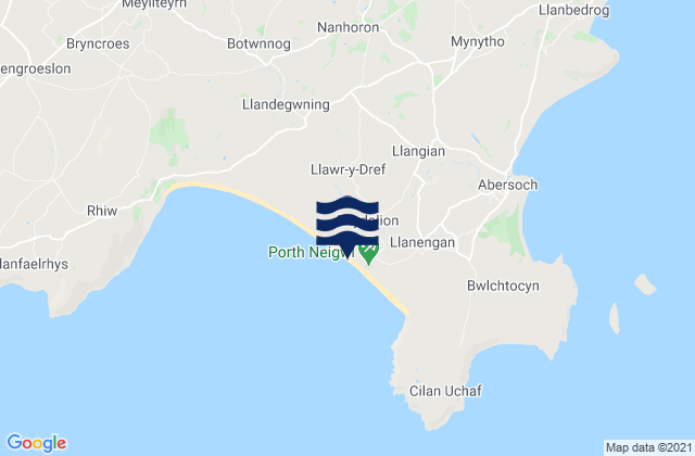 Karte der Gezeiten Hells Mouth (Porth Neigwl), United Kingdom