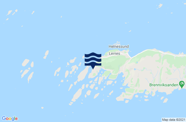 Karte der Gezeiten Helnessund, Norway