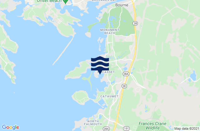 Karte der Gezeiten Hen Cove, United States