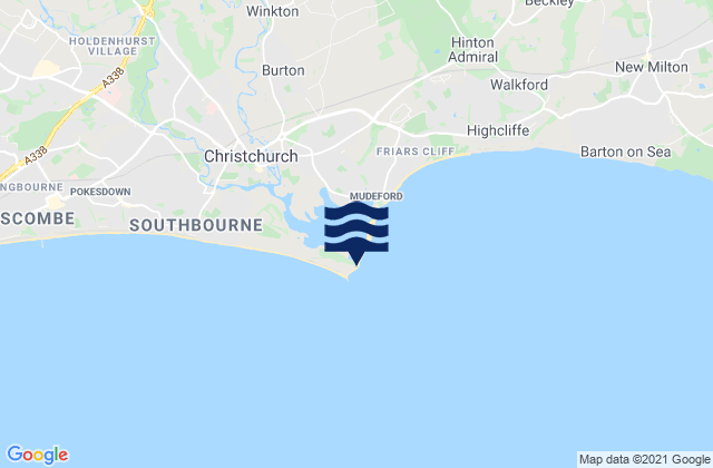 Karte der Gezeiten Hengistbury Head, United Kingdom