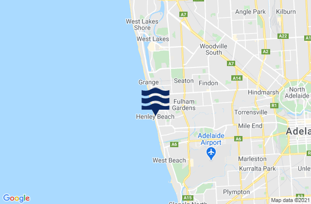 Karte der Gezeiten Henley Beach, Australia
